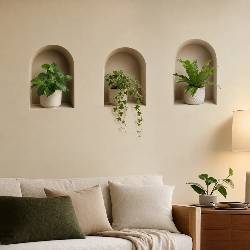 Instant Greenery 3D Wall Nook Stickers 1