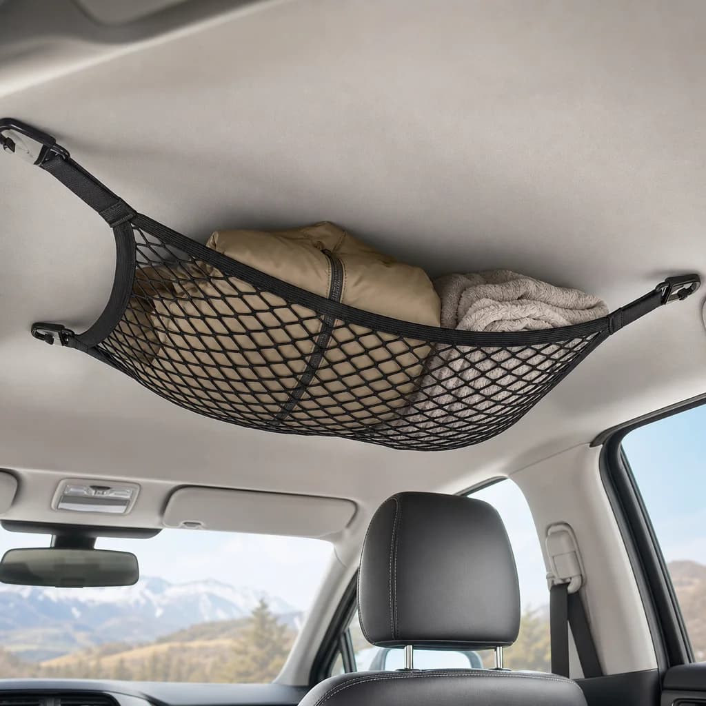 Overhead Stash Car Ceiling Cargo Net 1