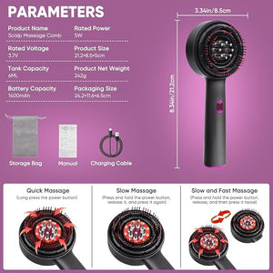 3-in-1 Electric Scalp Massager & Hair Growth Applicator