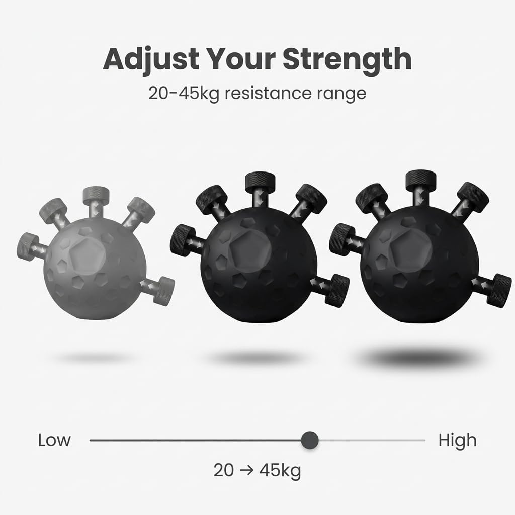 Adjustable Hand Grip Strengthener Ball –20-45KG Resistance