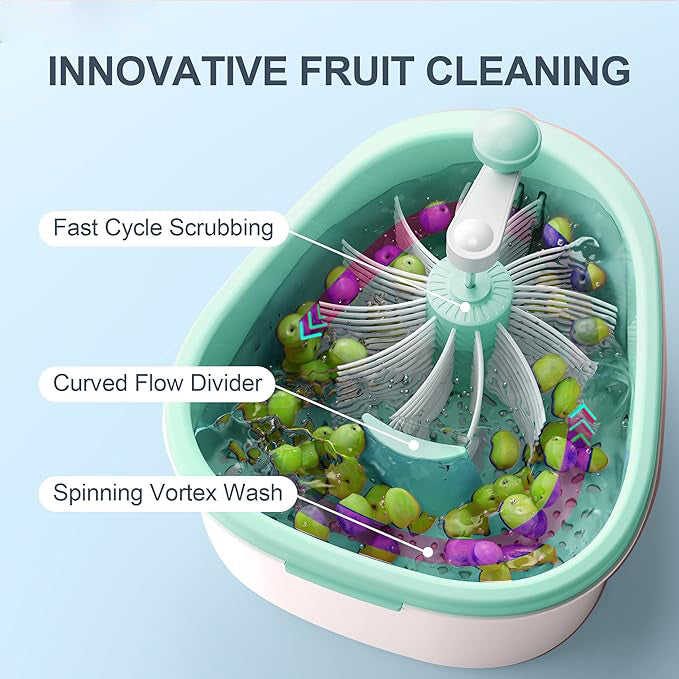 Fruit & Vegetable Washing Machine with Drain Basket