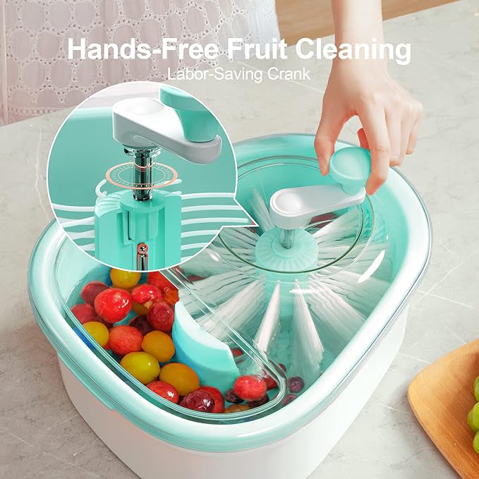 Fruit & Vegetable Washing Machine with Drain Basket