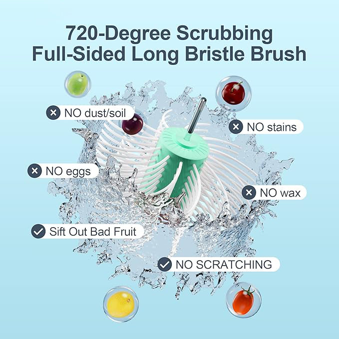 Fruit & Vegetable Washing Machine with Drain Basket