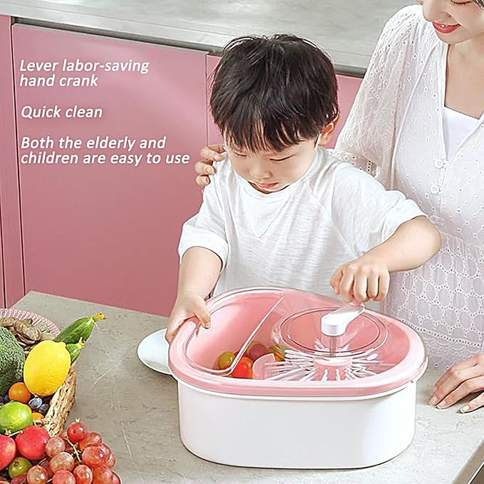 Fruit & Vegetable Washing Machine with Drain Basket