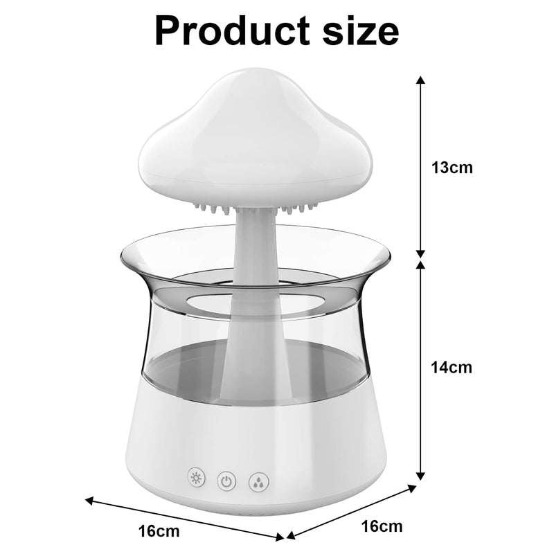 Rain Cloud Mushroom Humidifier & Essential Oil Diffuser with LED Night Light