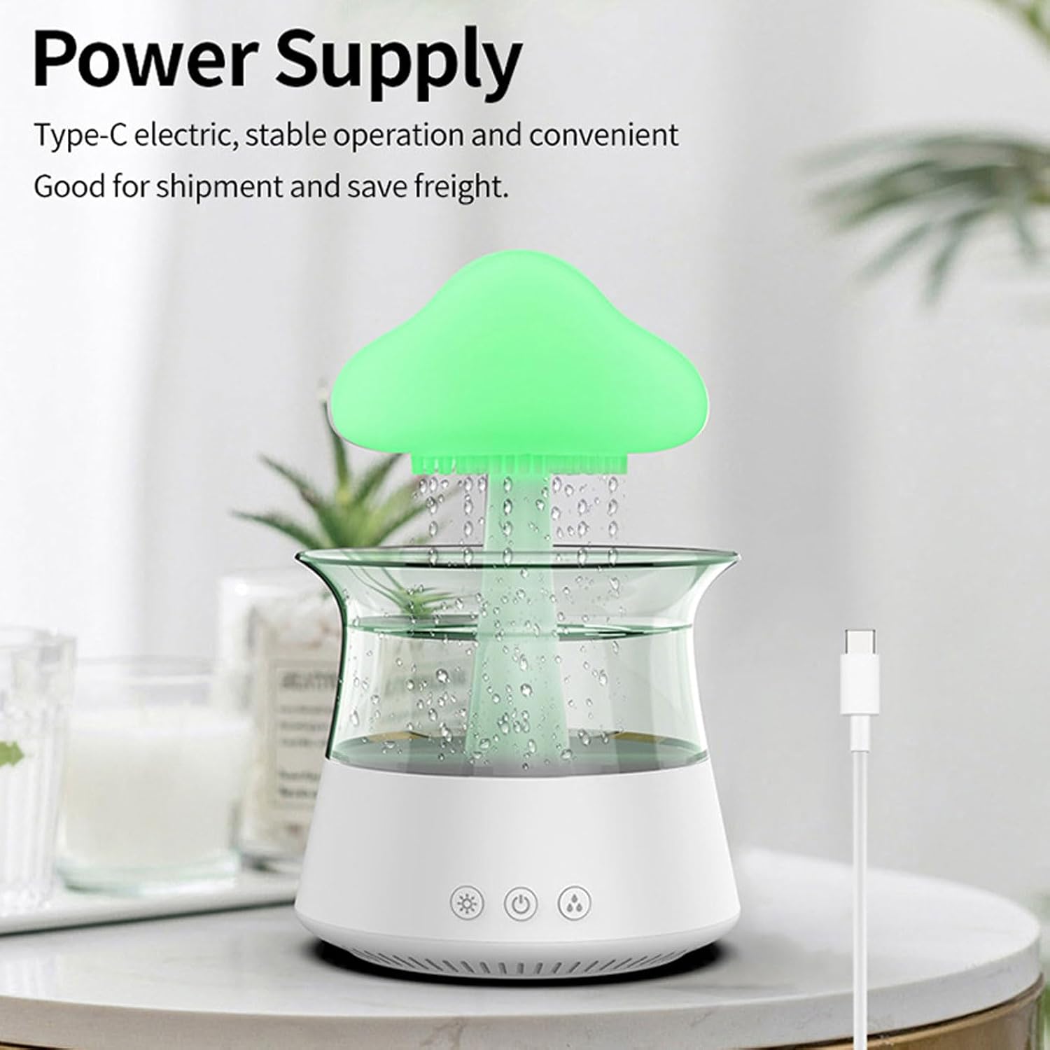 Rain Cloud Mushroom Humidifier & Essential Oil Diffuser with LED Night Light